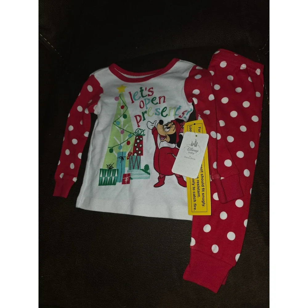 Disney baby by Disney store let's open presents holiday Christmas‎ pajamas 12 18